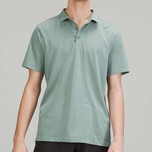 Lululemon Evolution Striped Short Sleeve Polo Shirt